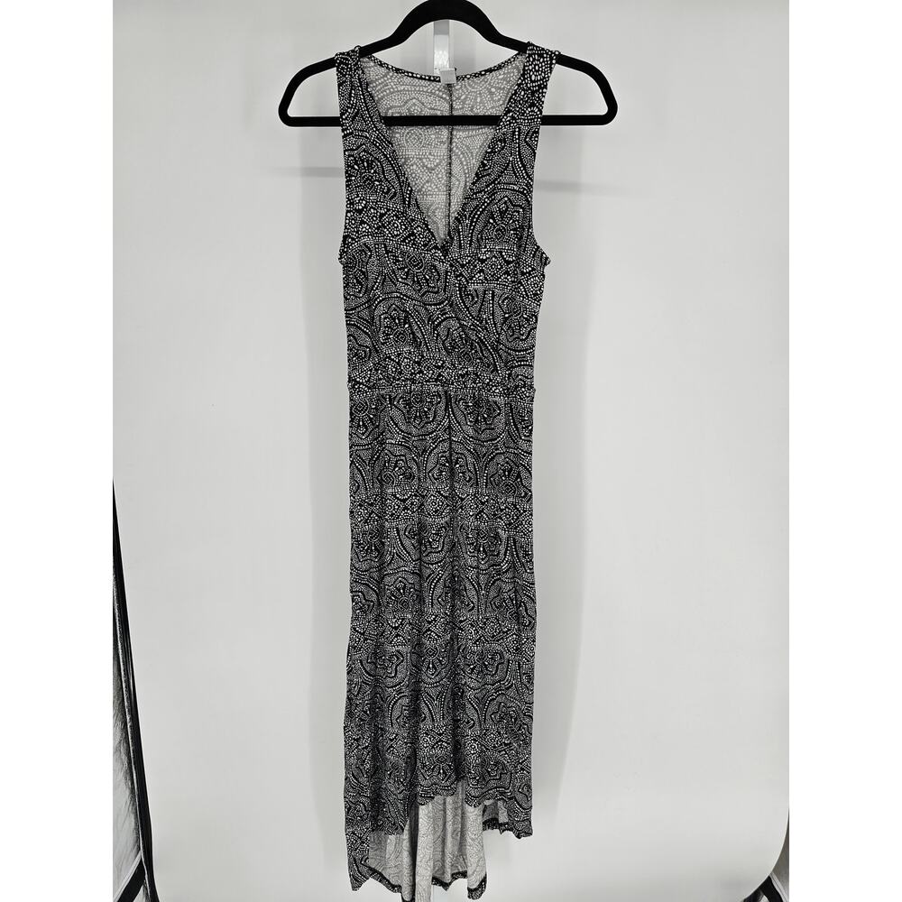 Old Navy Women's Sleeveless Black Wrap V-neck Asymmetric Hem Long Dress Size M/M